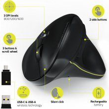 Hiir Port MOUSE ERGONOMIC RECHARGEABLE...