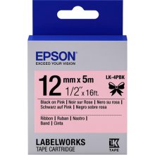 Epson Label Cartridge Satin Ribbon LK-4PBK...