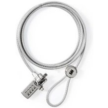 Nedis NBLKD100ME cable lock Silver