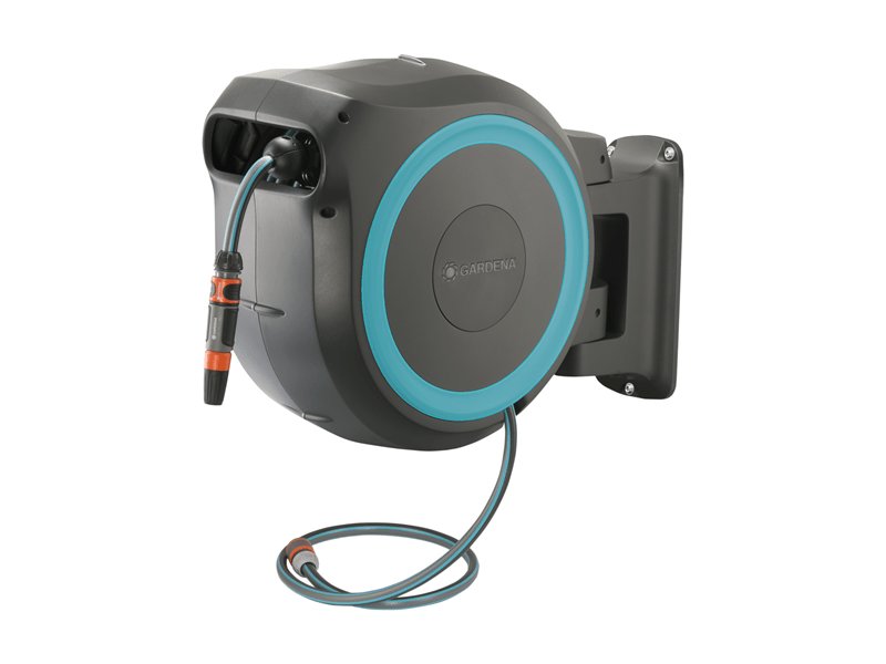 Gardena Wall-Mounted Hose Box RollUp XL, 35 meters, hose reel  (grey/turquoise) 18630-20 