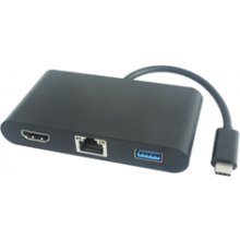 DELTACOIMP USB dock C, HDMI, RJ45, 1xUSB...