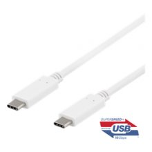 DELTACO USB-C-USB-C kaabel, 1m, 10Gbps, 100W...