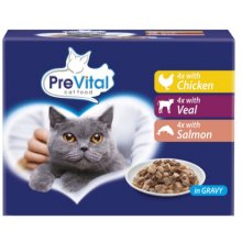 PREVITAL Cat Food Mix of Flavors Chicken...