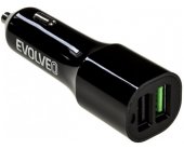 EVOLVEO MX310 Dual USB Autolaadija, must