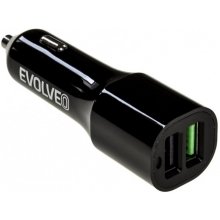 EVOLVEO MX310 Dual USB Car Charger, black