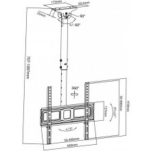 TV Bracket Celling Mount Maclean MC-943