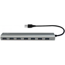 LogiLink USB 3.0 HUB 7-port, Aluminium grau