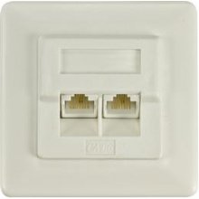 DELTACO Unscreened wall socket for mounting...