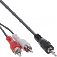 Inline Audio cable 2x RCA male / 3.5mm...