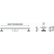 REA Slim 360 Gold 80 cm