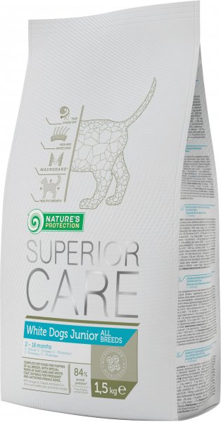 Natures Protection Superior Care White Dogs Junior All Breed 1.5 Kg Dog 