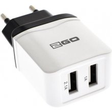 2GO Ladegerät 10,5W 2-Port 2x USB-A, weiß