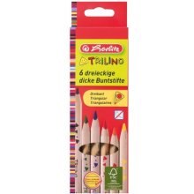 Herlitz coloured pencils, Trilino, 6 pcs