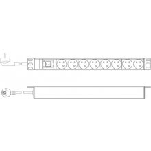 Digitus PDU 1U 8xCEE7/5 Ausgänge 230V/16A...