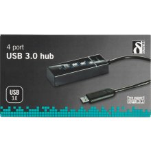 Deltaco Хаб USB 3.0, 4 порта, алюминий...