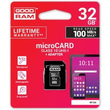 Флешка GOODRAM Memory card microSDHC 32GB...