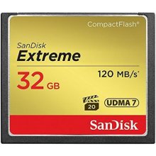 Mälukaart SanDisk Extreme CF 32GB 120MB/s...