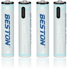 Rechargeable AAA batteries with USB C...