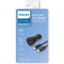 Philips Car Charger USB-A + USB Cwith USB-C...