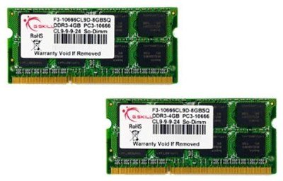 G Skill Sq Serie 8gb Ddr3 So Dimm Kit F3 10666cl9d 8gbsq 01 Ee