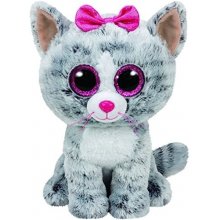 Plush toy TY Beanie Boos Kiki - gray cat, 15...