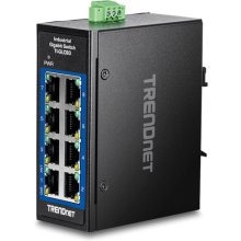 TRENDnet 8-Port Industrial Gigabit DIN-Rail...