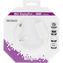 DELTACO Mini DP to HDMI adapter with audio...