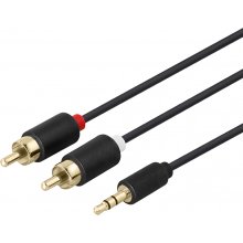 Deltaco Audio cable 3.5mm male - 2xRCA male...