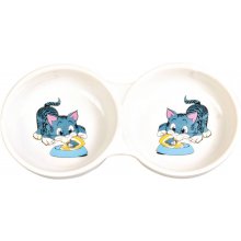 Trixie Double ceramic bowl with motif, 0.15...