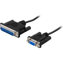 DELTACO DEL-32E-B serial cable Black 3 m...
