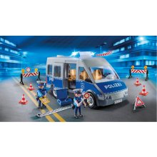 Playmobil Police Bus with Roadbloc ade