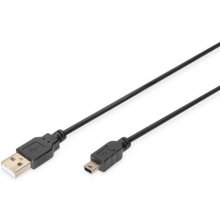 DIGITUS USB 2.0 Anschlusskabel Typ A -mini B...