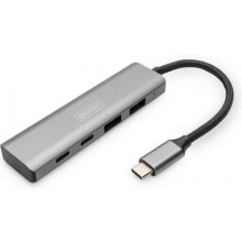 DIGITUS USB-C 4 Port HUB, 2x USB A + 2x...