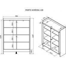 Cama MEBLE Cama PORTO chest of drawers...