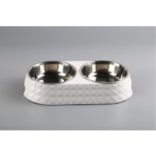 SUPER DESI GN bowl for pets, double, white...