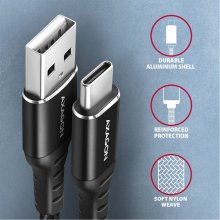 AXAGON BUCM-AM15AB cabl e USB-C USB-A, 1.5m
