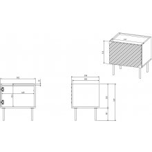 Cama MEBLE ONDA bedside table 2 pcs...