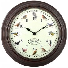 Esschert Design Clock with bird sounds