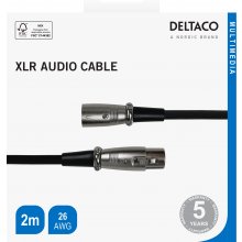 DELTACO XLR audio cable 3-pin male - 3-pin...