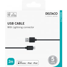 Deltaco USB-A to Lightning, MFi C89, 2m...