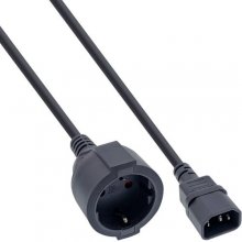 InLine Power cable, C14 to Schutzkontakt...