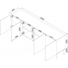 Cama MEBLE SIENA chest of drawers 200x40x75...