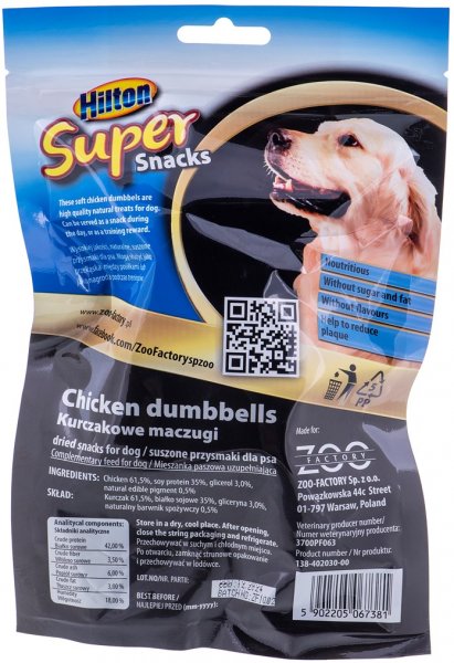 Hilton Chicken dumbbells Dog treat 100 g Pets24.ee