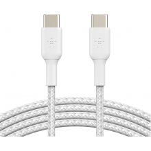 Belkin USB-C TO USB-C BRAIDED PVC WHITE 1M...