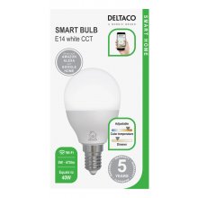 DELTACO SMAR T HOME LED lamp, E14, WiFI...