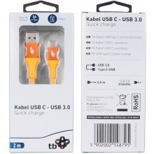 TB kaabel USB 3.0 - USB C 2m PREMIUM 3A...