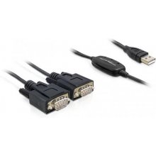 DeLOCK 2x RS232/USB 2.0 serial cable Black