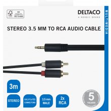 DELTACO Audio cable 3.5mm male - 2xRCA male...