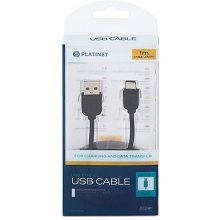Platinet cable USB - USB-C 1m, black...