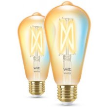 Wiz Filament Bulb Amber 50 W ST64 E27 x2